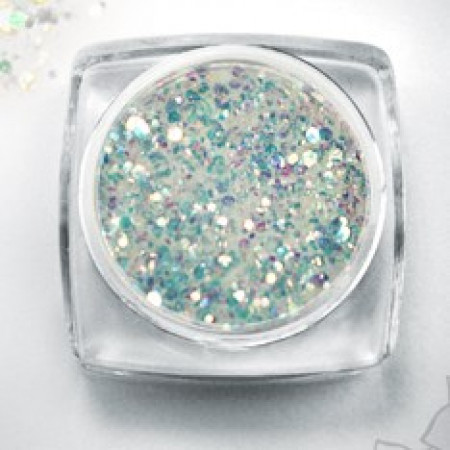 Luxury multi shine glitter with opal bits.