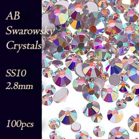 Swarovski crystals SS10 AB Effect 100pcs