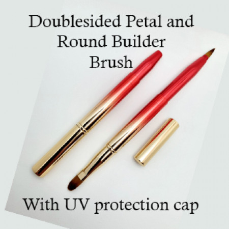 Doublesided Round Builder brush/Petal brush with UV Protection cap