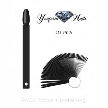 Display Tips on the ring Black Oval 50pcs