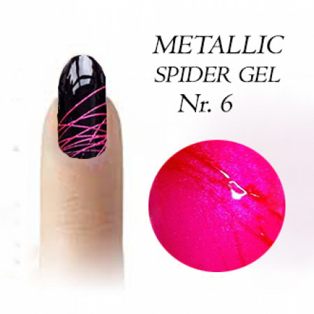 Metallic spider gel Nr.6 Barbie pink 5ml