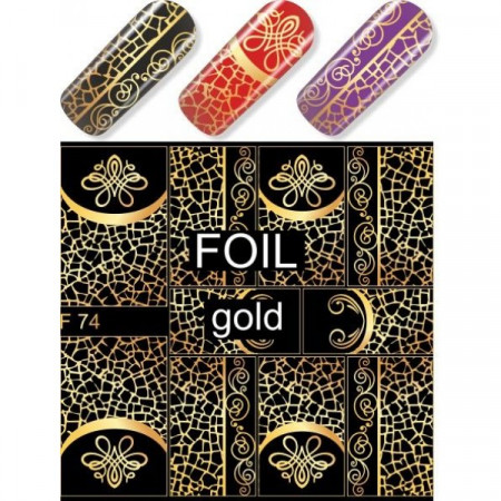  SLIDER NAIL ART F74 GOLD