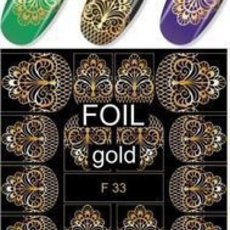  SLIDER NAIL ART F33 GOLD