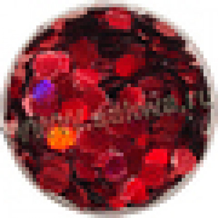 Diamond shape Glitter 3 bright red