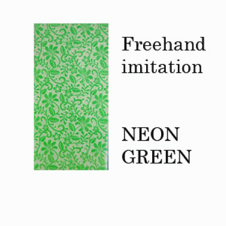 Freehand imitation sticker neon green