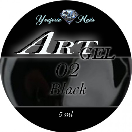 Black 02 Art Gel 5ml