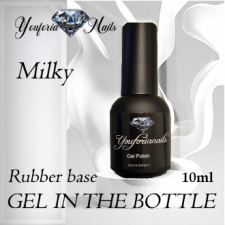 Rubber Base Gel in the Bottle Milky 10ml