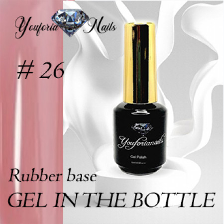 Rubber Base Gel in the Bottle Nr.26 15ml