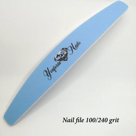 Professional Nail File Blue 100/240 grit