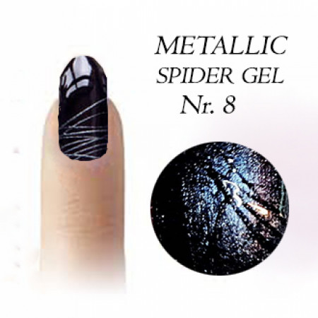 Metallic spider gel Nr.8 Charcoal 5ml
