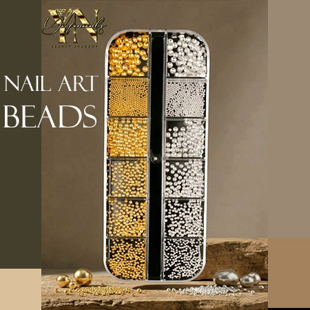 Nail art Beads Silver/Gold Mixed sizes